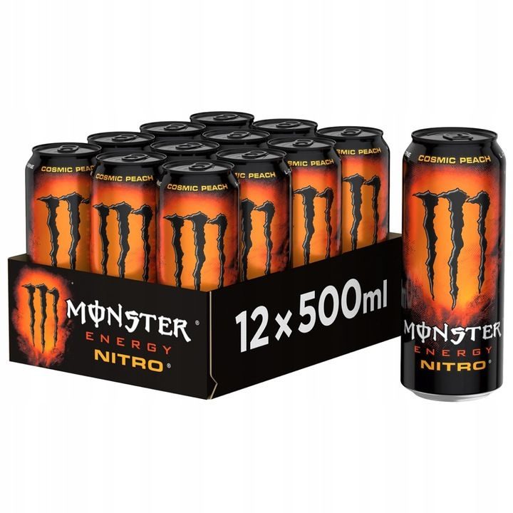 Monster Energy Nitro Cosmic Peach – Energiegetränk, 500 ml (12er-Pack)