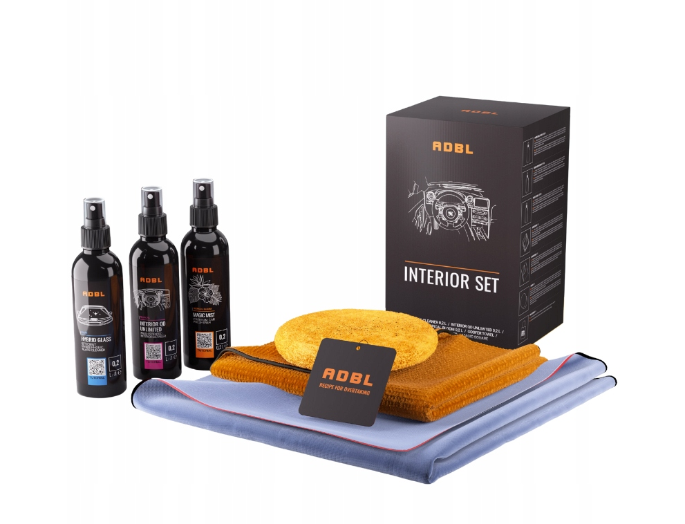 ADBL Interior sample set a set of cosmetics and accessories for interior care