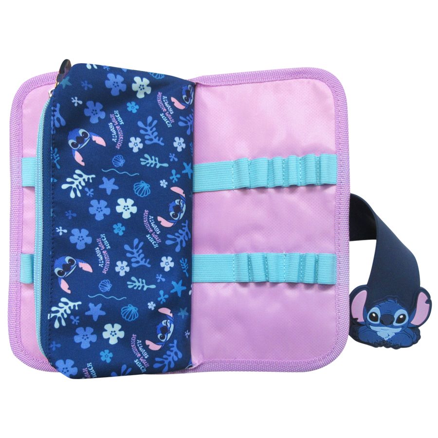 Stitch Collapsible Pencil Case Organizer - Coastal Cool