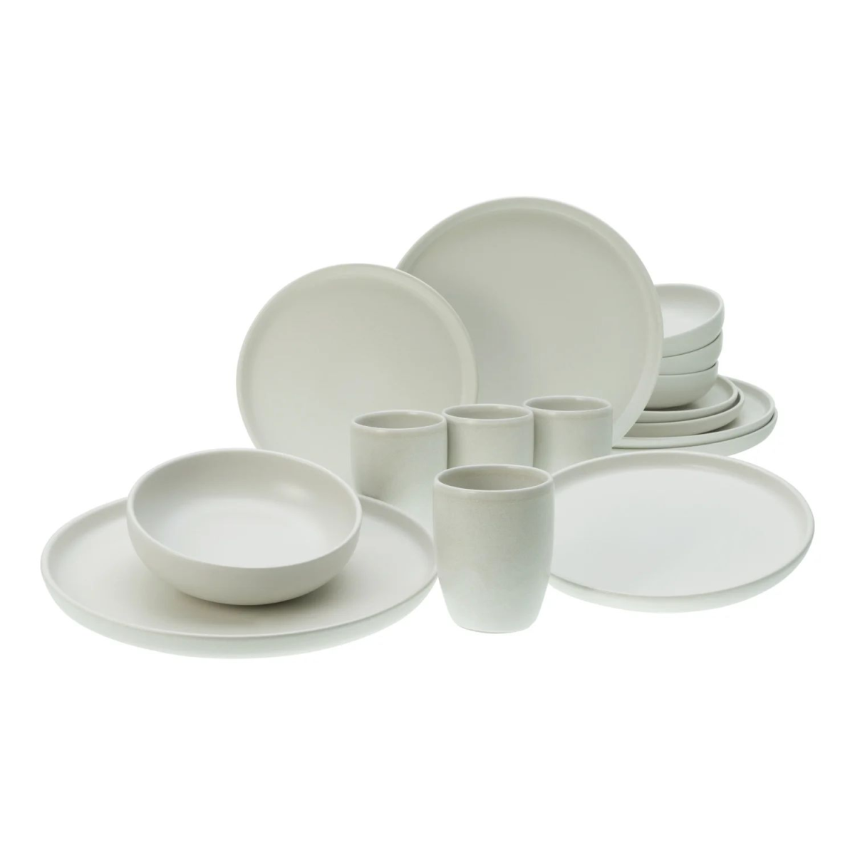 CREATABLE zestaw zastawy stołowej „Uno offwhite” (usługa kombinacji 16 elementów)