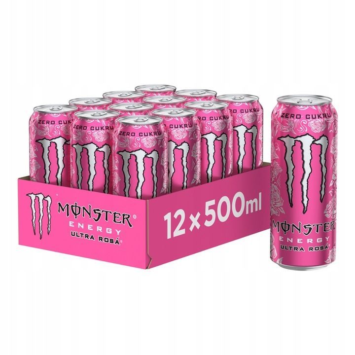 Monster Energy Ultra Pink Energy Drink 500ml (Pack of 12)