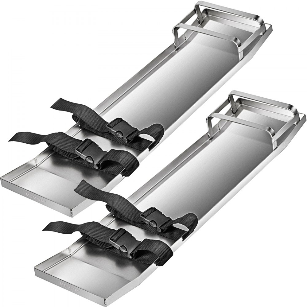 Genouillères en béton 75 x 20 cm Poussoir à béton en acier inoxydable Paire de planeurs mobiles avec sangles pour planches de béton pour travaux de ciment et de béton Genouillères en béton 75 x 20 cm Poussoir à béton en acier inoxydable Paire de planeurs mobiles avec sangles pour planches de béton pour travaux de ciment et de béton