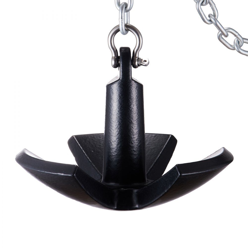 River Anchor Cast Iron Boat Anchor with Black Vinyl Coating 30 lbs, Marine Grade Mushroom Anchor for Boats up to 30 Feet, Impressive Holding Power in Mud Bottom Rivers and Lakes