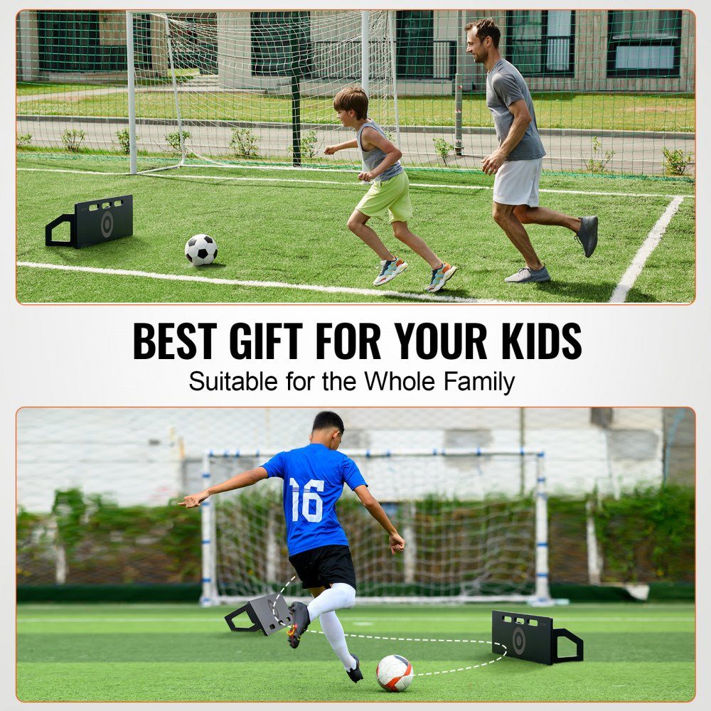 Fußball-Rebound-Board, tragbares Bounce-Board 80 x 30 cm, HDPE-Rebounder-Ausrüstung mit 2 Rebound-Winkeln, Trainingsboard-Rebounder-Kicker für Fußballtraining, Pass- und Schießübungen
