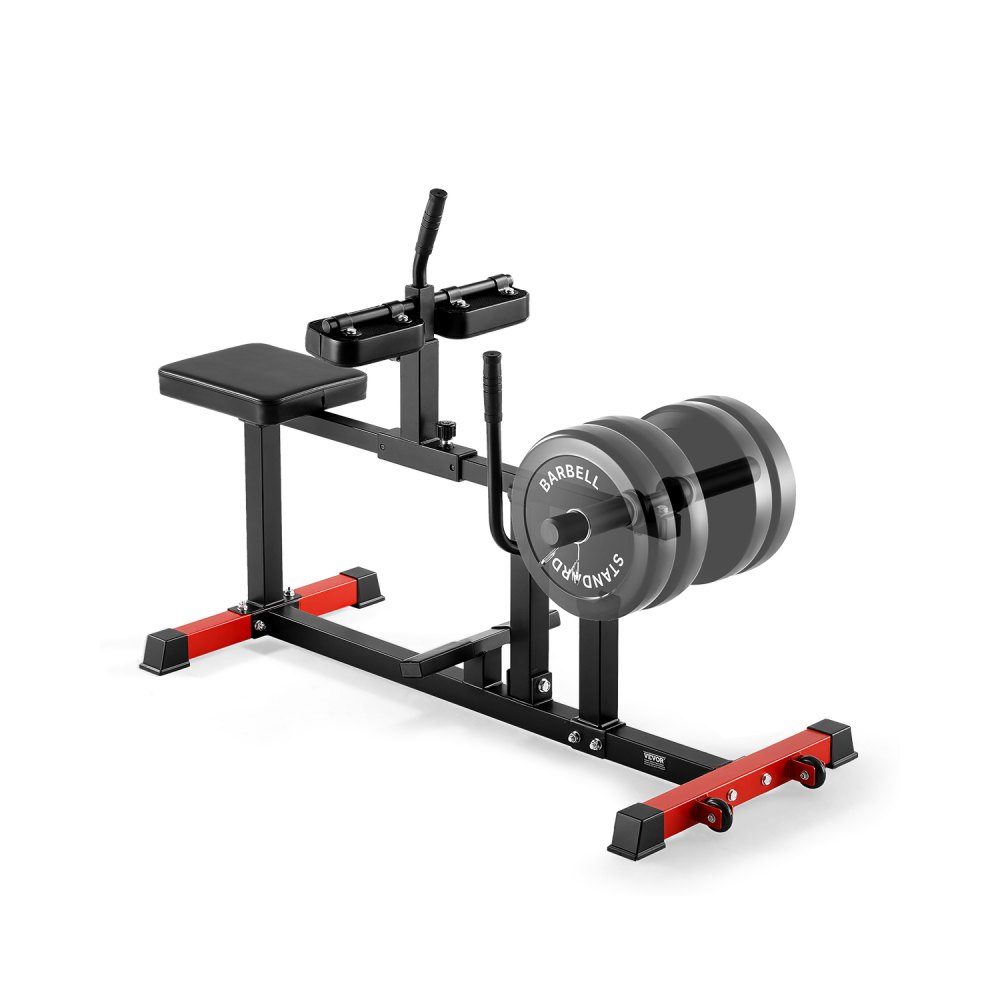 Seated calf machine, calf trainer with 200 kg load capacity for leg exercises, strength leg trainer, special machine for the lower body, suitable for weight plates (25.4 / 50.8 mm)