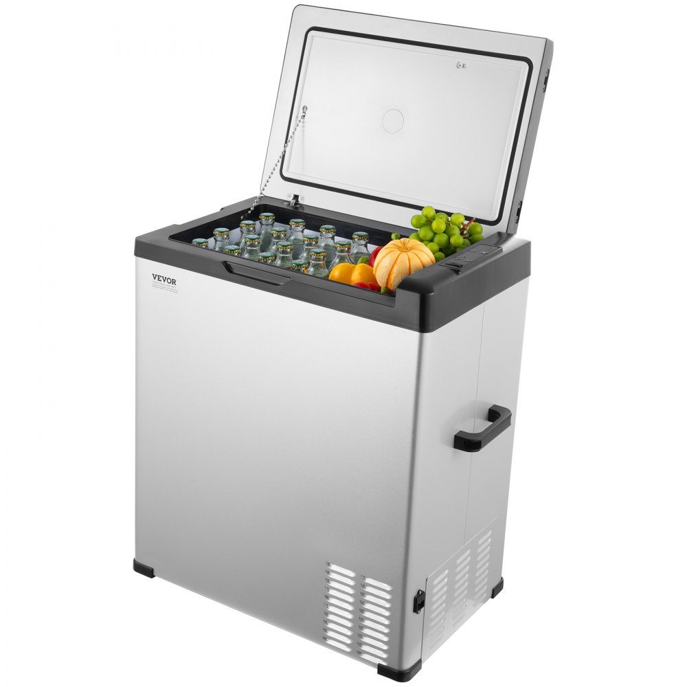 Car Refrigerator, 12V Car Refrigerator, 70L Portable Single Zone Freezer, Adjustable Range from -4℉ to 68℉, 12/24V DC und 100-240-V-AC- Compressor Cooler for Outdoor, Camping, RV