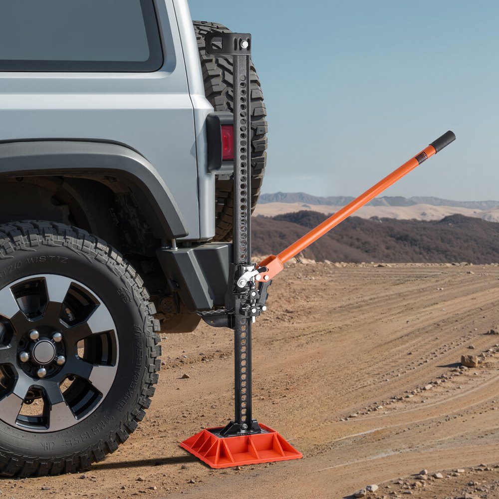 Farm Jack Offroad met basis High Lift Farm Jack (3,18t) Offroad autokrik, bumperkrik, zware lift met hefbereik van 130,1-1380 mm voor tractor, vrachtwagen, SUV