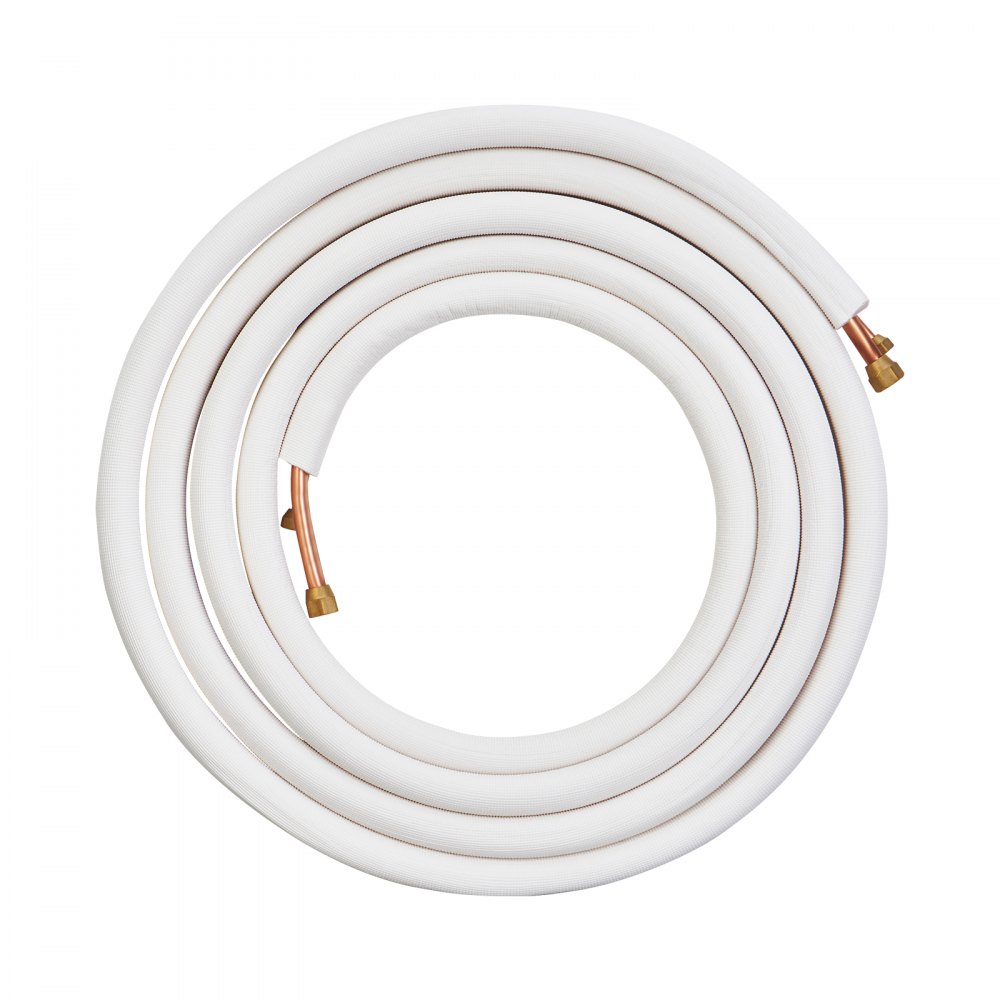 25FT Mini Split Line Kit, 1/4" and 1/2" OD Copper Pipes with Triple Layer Insulation, for Mini Split Air Conditioners, Refrigeration or Heat Pump Equipment and HVAC with Wrap St 25FT Mini Split Line Kit, 1/4" and 1/2" OD Copper Pipes with Triple Layer Insulation, for Mini Split Air Conditioners, Refrigeration or Heat Pump Equipment and HVAC with Wrap St