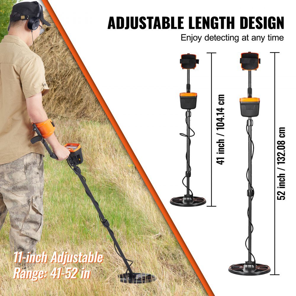 Metal Detector Set for Adults, Multifunctional Professional Detector with 7 Modes, Metal Detector, Waterproof 10" Coil for Greater Depth, with Shovel and Carry Bag