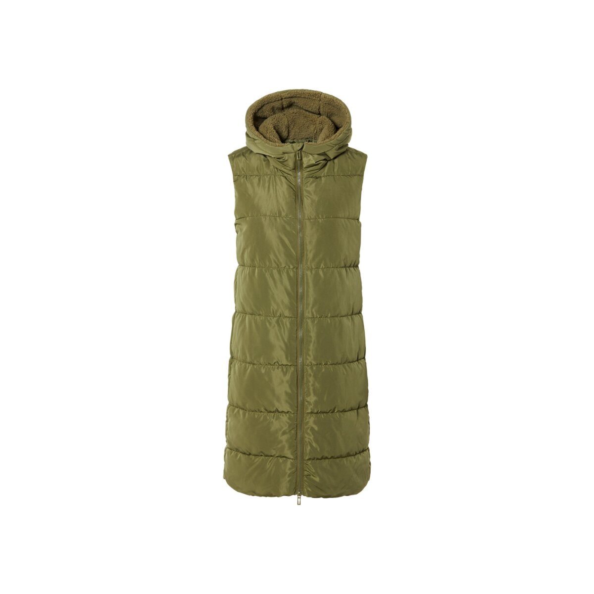 Gilet long pour femme esmara®, matériau extérieur hydrofuge (olive, S(36/38))