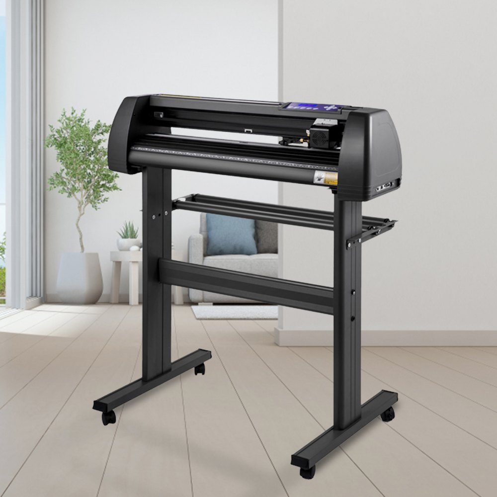 Snijplotter, plottermachine Max. 720 mm papiertoevoer, vinyl snijplotter, folieplotter, vinyl snijplottermachine, snijnauwkeurigheid 0,01 mm, hobbyplotter, 3 messen Incl