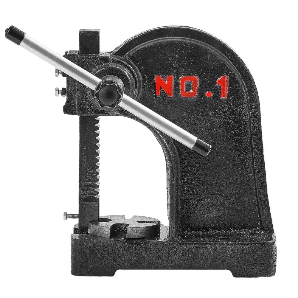 Mandrel Press, 1 Ton Hand Lever Press, Manual Mandrel Press Precision Hand Press, 150mm Maximum Height, Desktop Manual Cast Iron Punch Press for Punching, Bending, Stretching, Forming