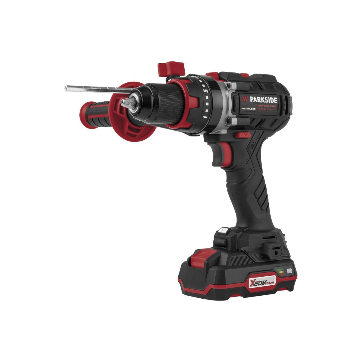 Zestaw akumulatorowego startera wiertarko-wkrętarki udarowej PARKSIDE PERFORMANCE® 20 V „PSBSAP 20-Li C3” z akumulatorem i ładowarką