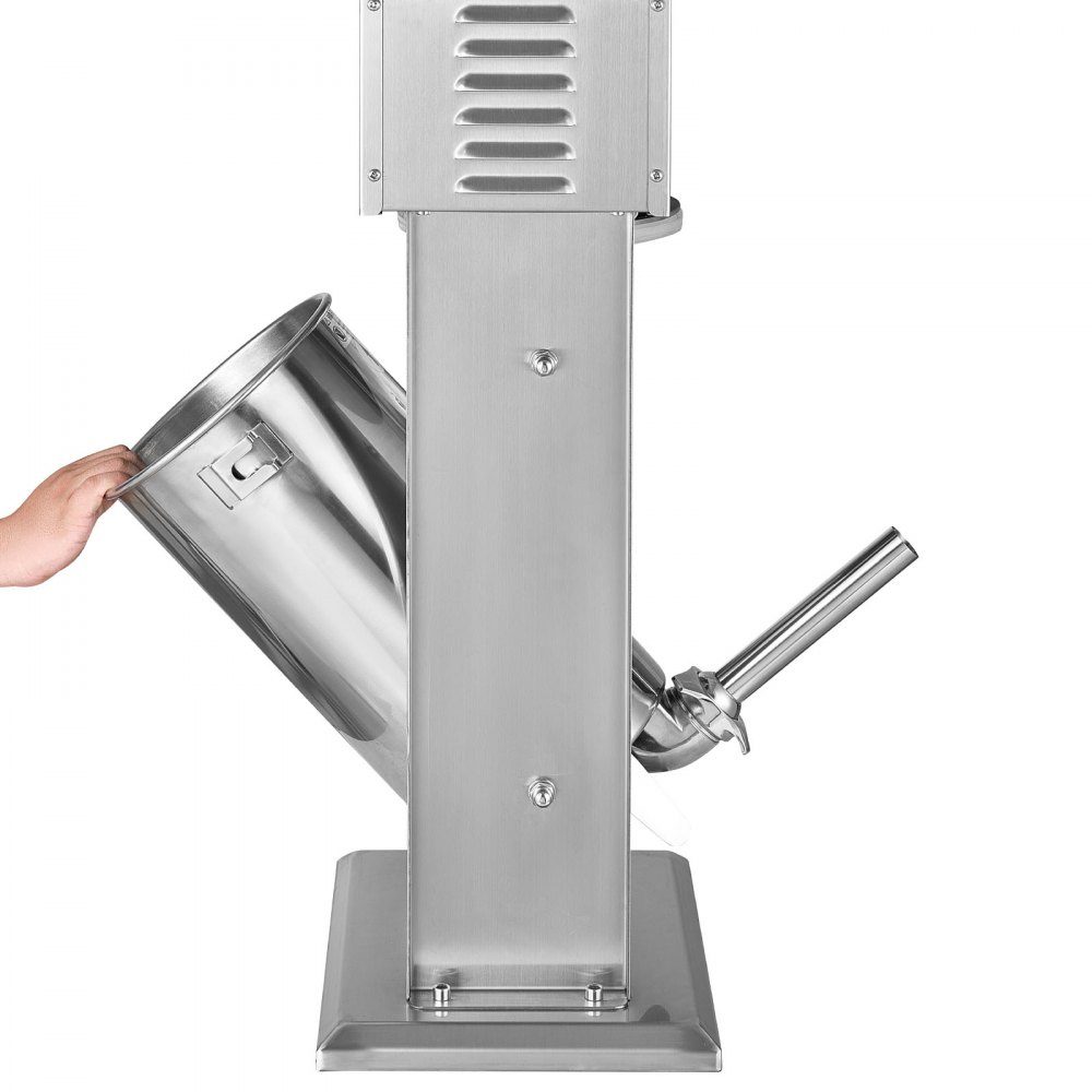 Electric Sausage Filler 15L Sausage Filling Machine Meat Filler with Stepless Speed ​​Control & Pedal, High Performance Stainless Steel Filler with 4 Sausage Filling Tubes, Meat Filling