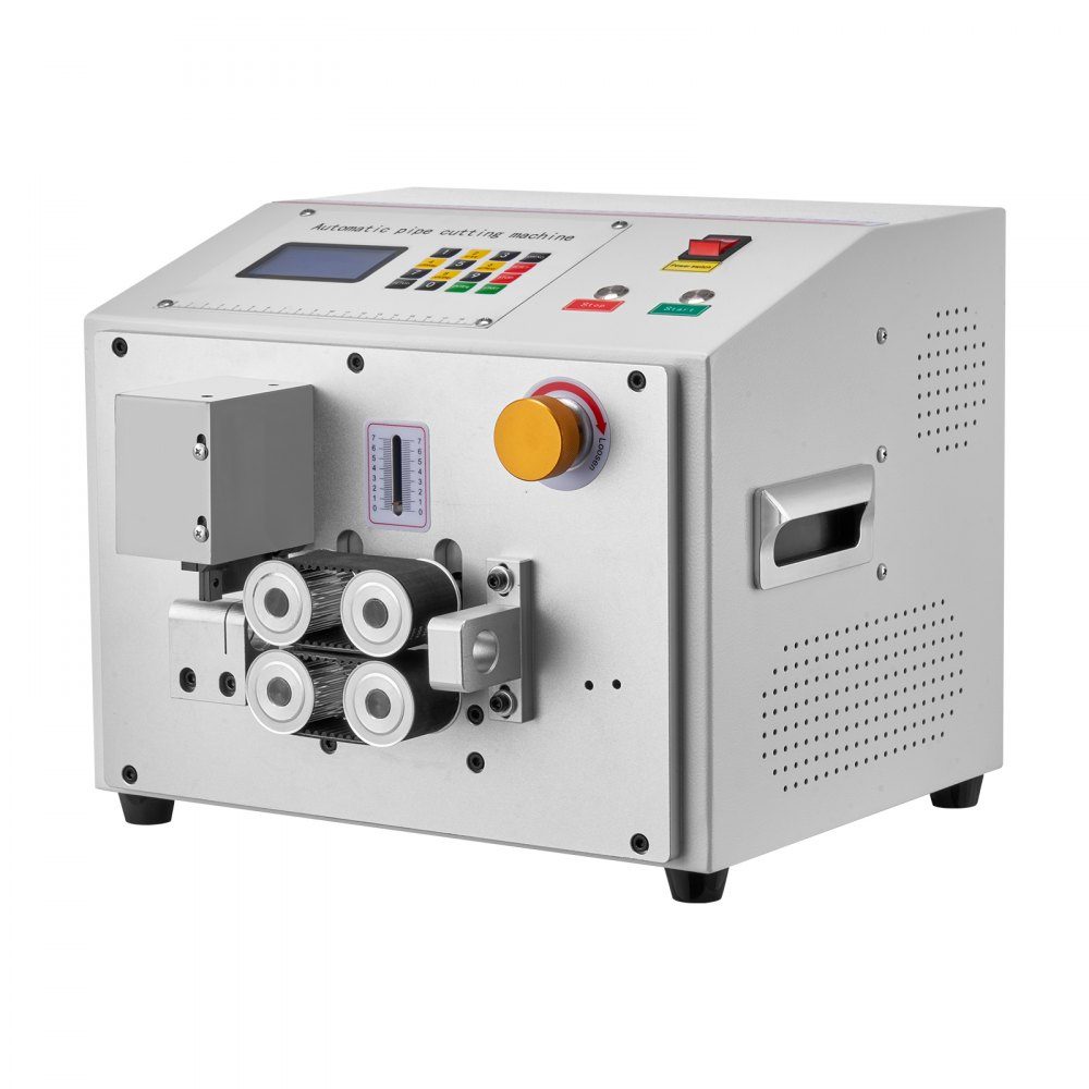 Automatic shrink tube cutter, pipe cutting machine with LCD display, 1-20mm cutting diameter, 0.1-99999.9mm cutting length for PVC-PE pipes, silicone pipes, soft water pipes