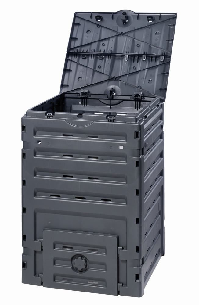 Garden composter 450l module thermal composter plastic composter black