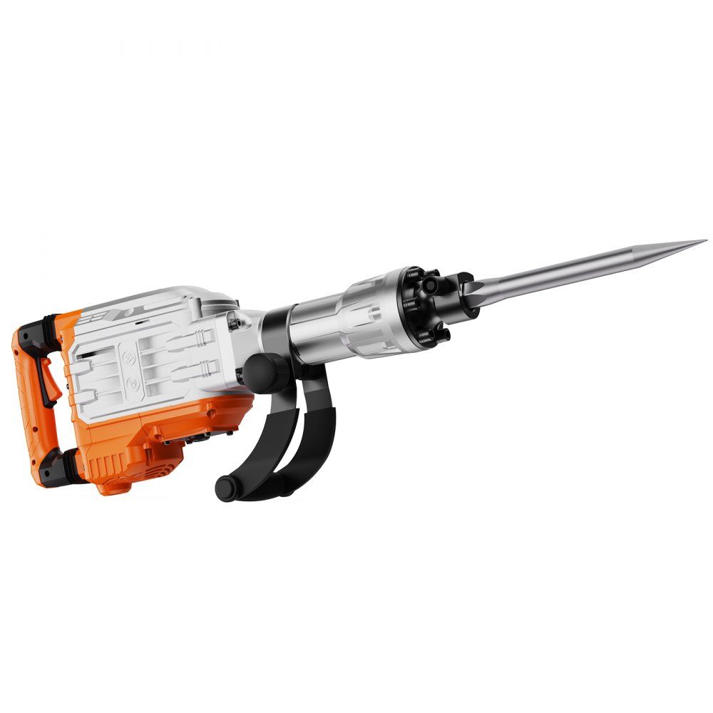 High Performance Concrete Breaker, Demolition Hammer 3500W, 60J Impact Power, Electric Demolition Hammer, Drill Hammer, Concrete Hammer, Mortar Hammer 1900 BPM, Includes Pointed Chisel, Flat Chisel, for Slate, Concrete etc