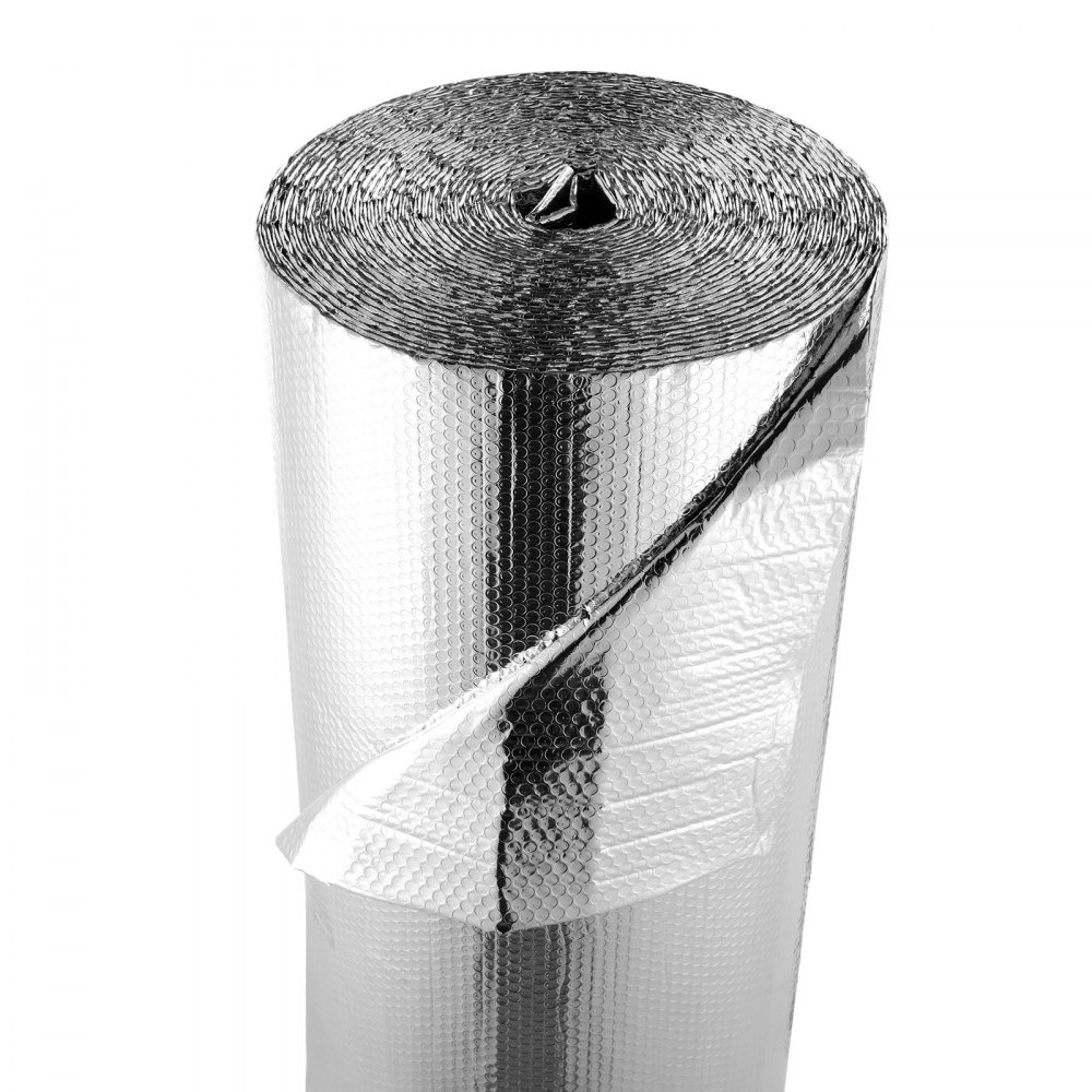 Film isolant en aluminium réfléchissant, 6 mm, 48" x 100 pieds, double couche réfléchissant la chaleur, protection contre les bulles, rouleau d'isolation thermique pour portes de garage, fenêtres et toits de camping-car Film isolant en aluminium réfléchissant, 6 mm, 48" x 100 pieds, double couche réfléchissant la chaleur, protection contre les bulles, rouleau d'isolation thermique pour portes de garage, fenêtres et toits de camping-car