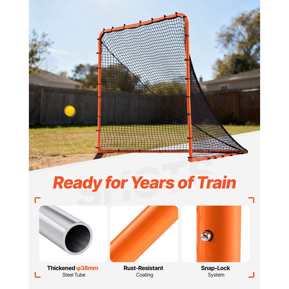 Lacrosse Goal, 6' x 6' Lacrosse Net, Foldable Portable Backyard Lacrosse Training Equipment, Steel Frame Training Net, Quick and Easy to Set Up Lacrosse Goal, Perfect for Training