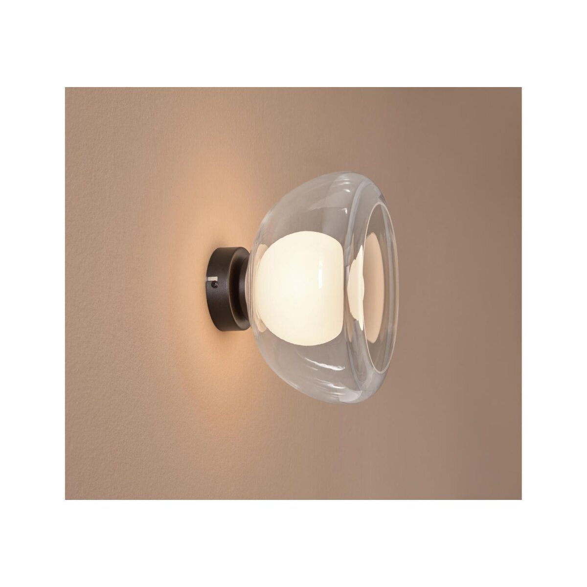 LIVARNO home LED wall and ceiling light, lampshade made of high-quality glass