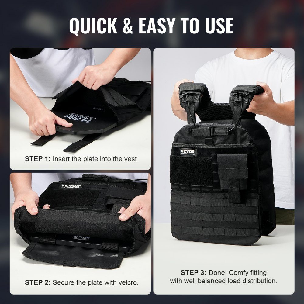Gewichtsvest Halterschijven 15lb x 2 stuks Premium stalen halterschijven Voorgevormde ergonomische pasvorm - WODs Extra gewicht voor gewichtsvesten voor krachttraining Hardlopen Fitness