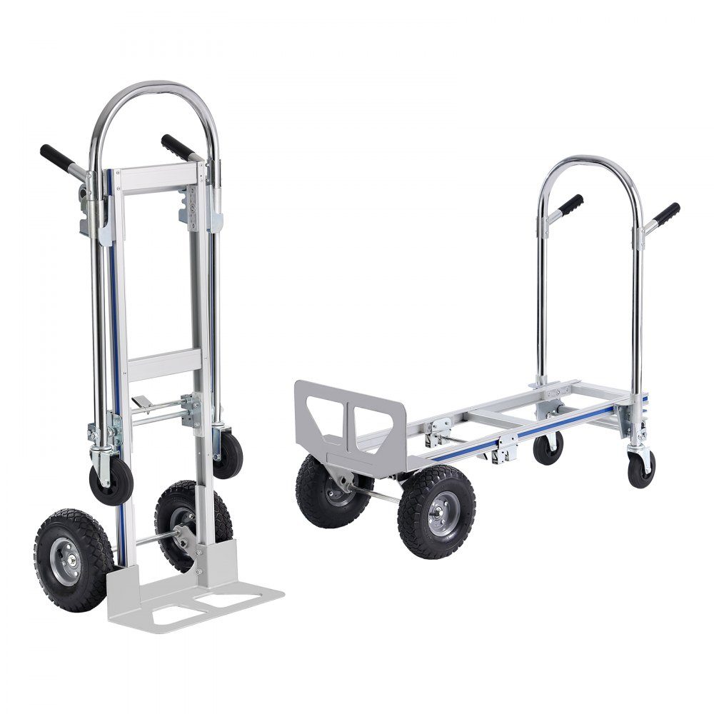 2 in 1 opvouwbare steekwagen 0,686 kg laadvermogen transportwagen aluminiumlegering koolstofstaal steekwagen platformwagen voor laden en transporttaken binnen en buiten