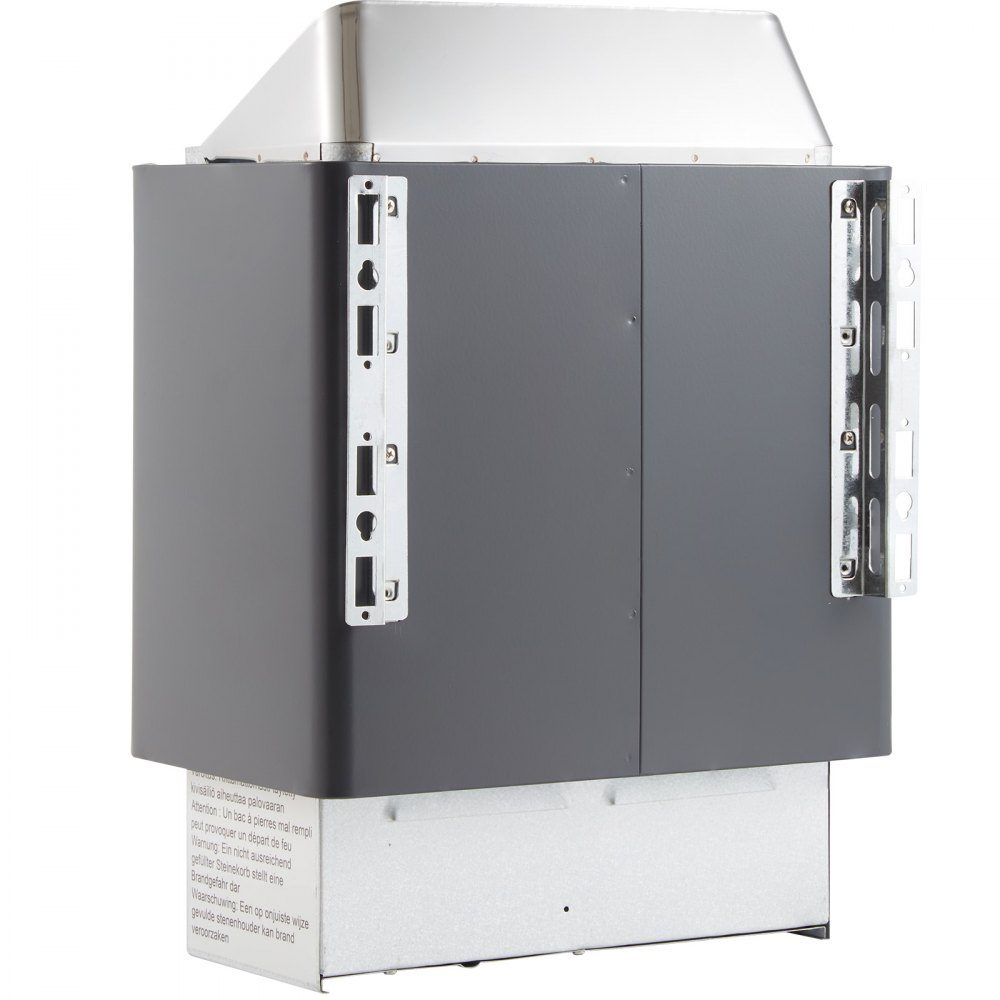 Saunaofen 9 KW, Sauna-Elektroherd 380 V – 415 V, Edelstahl-Saunaofen, elektrischer Saunaofen 2 Modi (Temperatur, Zeit), mit externem Steuergerät & 3M-Temperatursensor (Saunastein nicht im Lieferumfang enthalten)