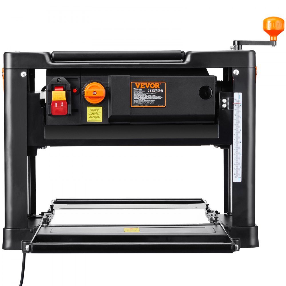 Thickness planer, 2000 W power, thickness planer, 3 planer blades, planer, 23500 rpm, planing width 33 cm, max. cutting thickness 15 cm Table planer 52.5 x 69.6 x 48 cm Ideal for woodworking