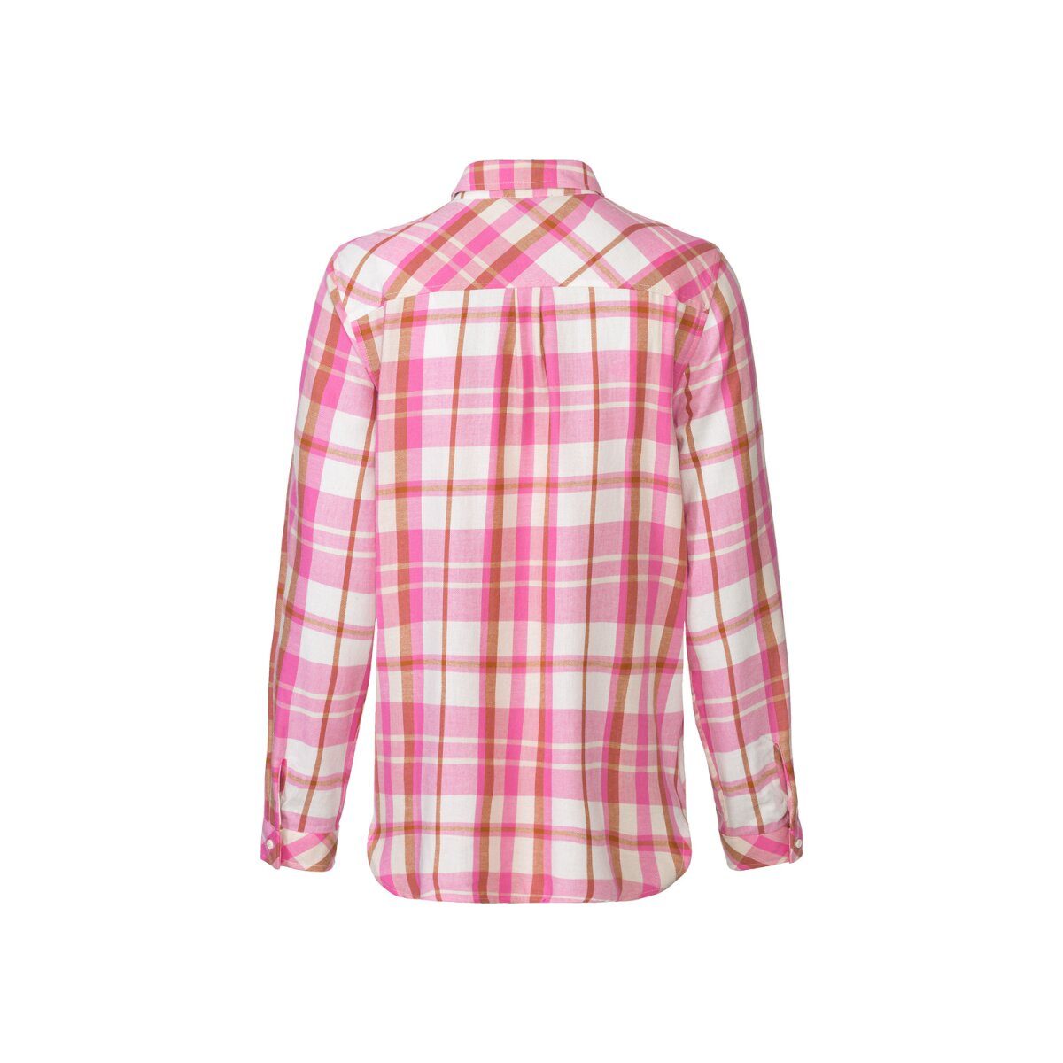 esmara® dames flanellen overhemd van puur katoen (geruit/roze/wit, 40)