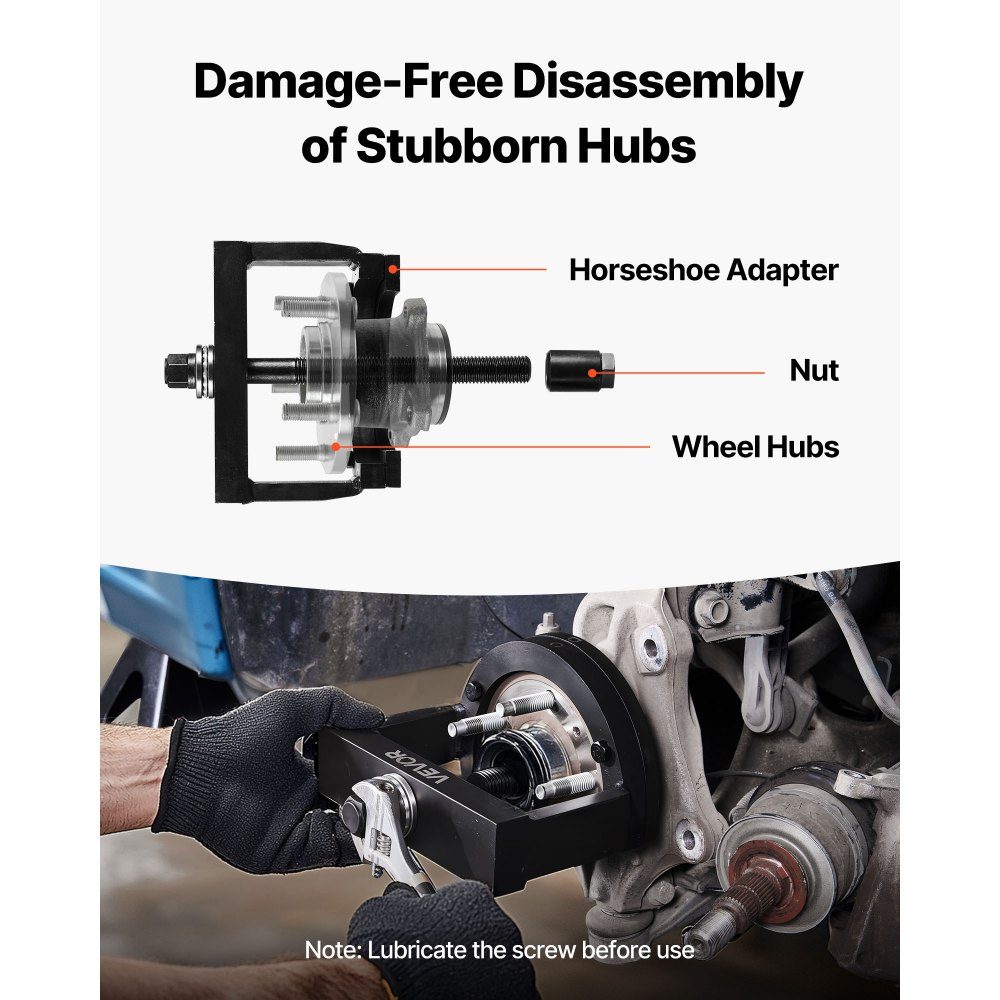 Wheel Hub Puller Bearing Puller Set Fits Most Front Wheel Drive Vehicles, Front Wheel Bearing Removal Tool, Wheel Bearing Installation Kit, Easy Bearing Change Without Press