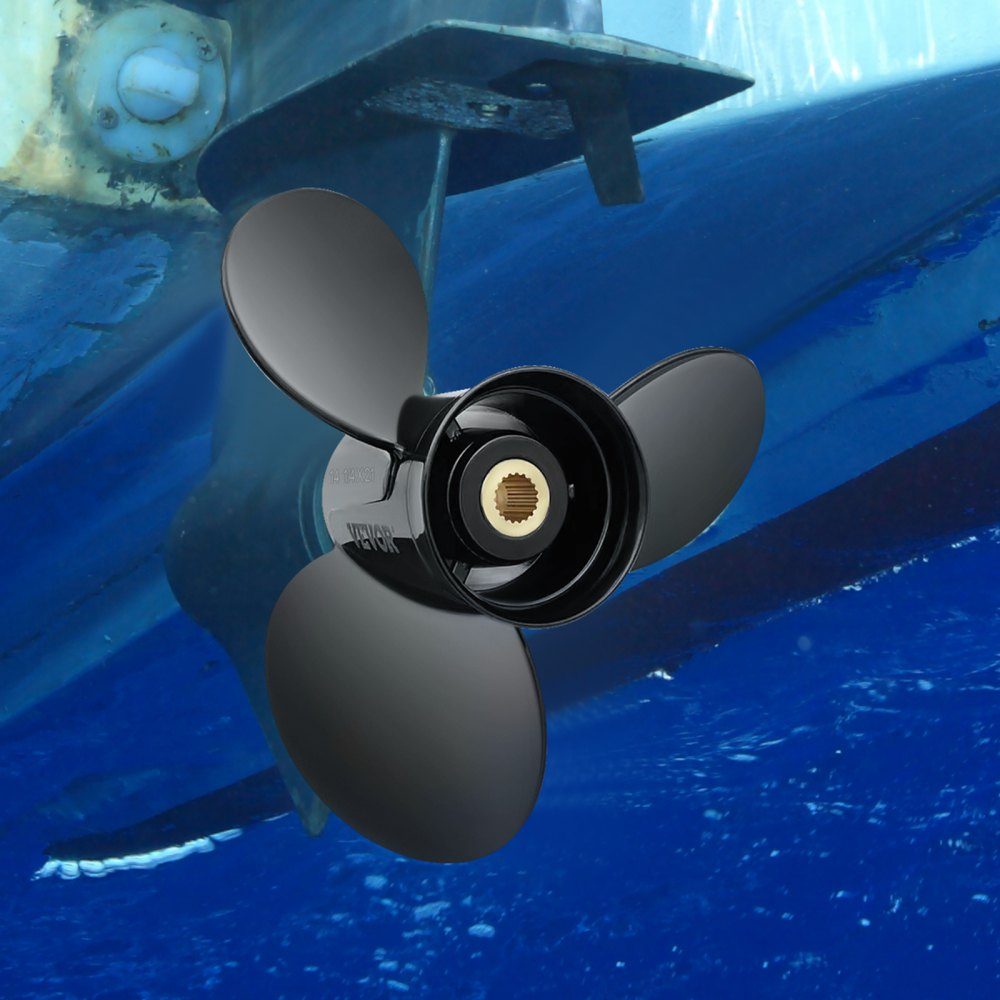 Outboard Propeller Replaces OEM 3817469 3 Blade Aluminum Boat Propeller with 14-1/4 x 21" Pitch Compatible with Volvo Penta SX Drive All Models 19 Splines Right Handed