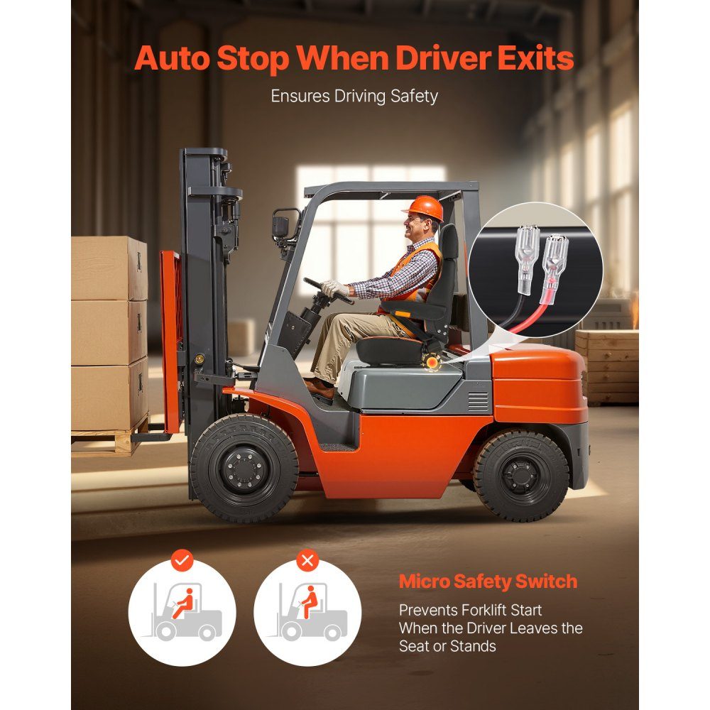 Universal forklift seat 520 x 590 x 820 mm, tractor seat, tractor seat, tractor seat, forklift seat, safe tractor seat with micro switch, ergonomic lawn mower seat for skid steer, bulldozer