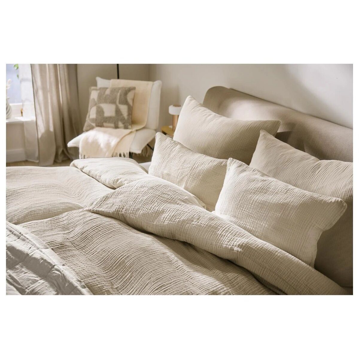 LIVARNO® Muslin cushion cover, 40 x 80 cm, 2 pieces