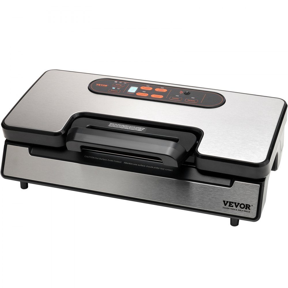 Vacuum sealer 130W vacuum sealer 90Kpa welding machine 30cm welding length Film welding machine for dry or moist foods Includes 10x vacuum bags, 2x vacuum bag roll and hose