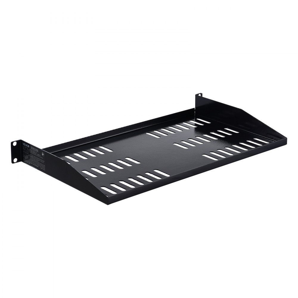 1 HE Server-Rack-Regal, 4 Stück, 22,7 kg, belüfteter Ausleger, Wandmontage oder Rack-Montageregal mit Regal, 25,4 cm Tiefe, gute Luftzirkulation für 48,3 cm Schrank, Computer, Netzwerkausrüstung
