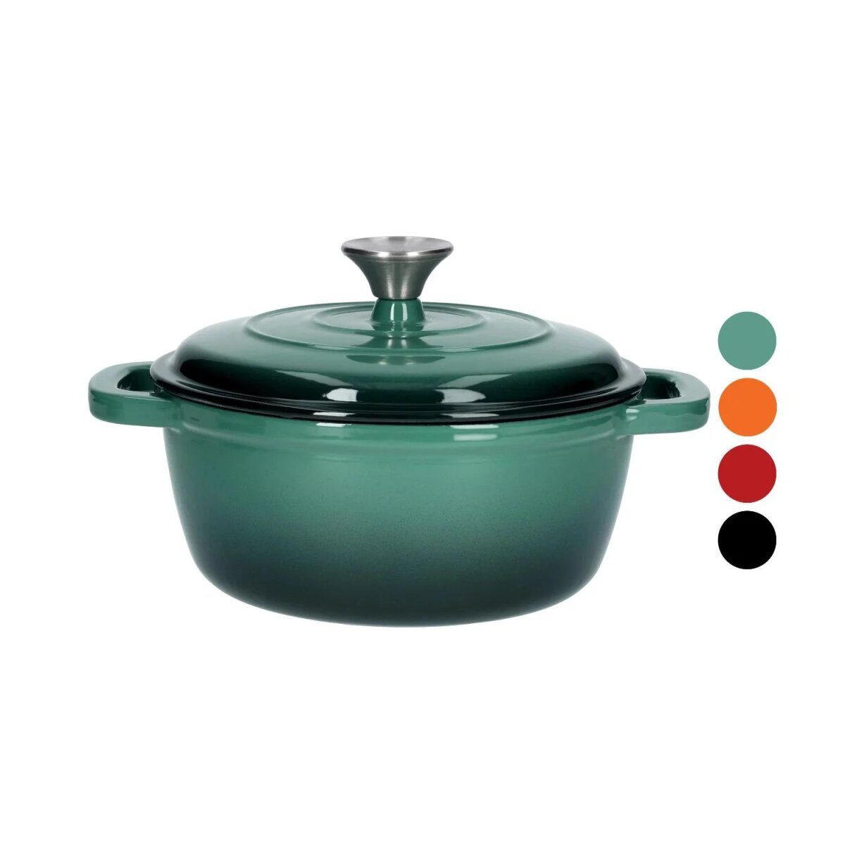 SILVERCREST® Premium-Gusseisentopf 22 cm / 2,8 Liter mit Drop-System