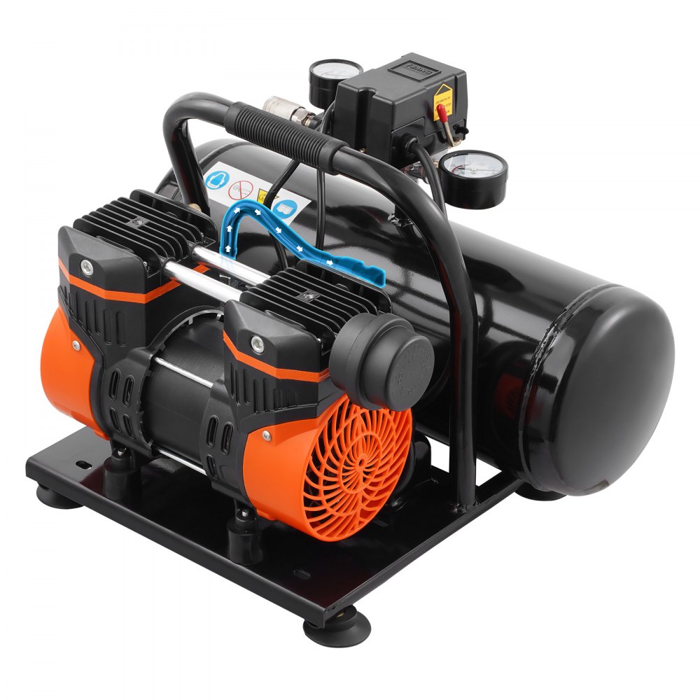Luchtcompressor, stalen tank van 2 gallon, 1 pk, 2,5 CFM, 8 bar, olievrije luchtcompressor en maximale druk van 120 PSI, 81 dB, ultrastille draagbare compressor voor autoreparatie, bandenspanning, spuiten Luchtcompressor, stalen tank van 2 gallon, 1 pk, 2,5 CFM, 8 bar, olievrije luchtcompressor en maximale druk van 120 PSI, 81 dB, ultrastille draagbare compressor voor autoreparatie, bandenspanning, spuiten
