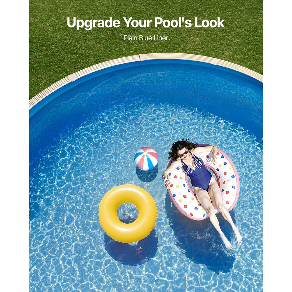 Liner de piscine rond φ 460x120 cm, revêtement intérieur, revêtement de remplacement, couverture intérieure, revêtement de piscine, revêtement en vinyle standard de style Unibead, résistant à l'usure, pour piscines hors sol d'une hauteur de paroi de 120 c