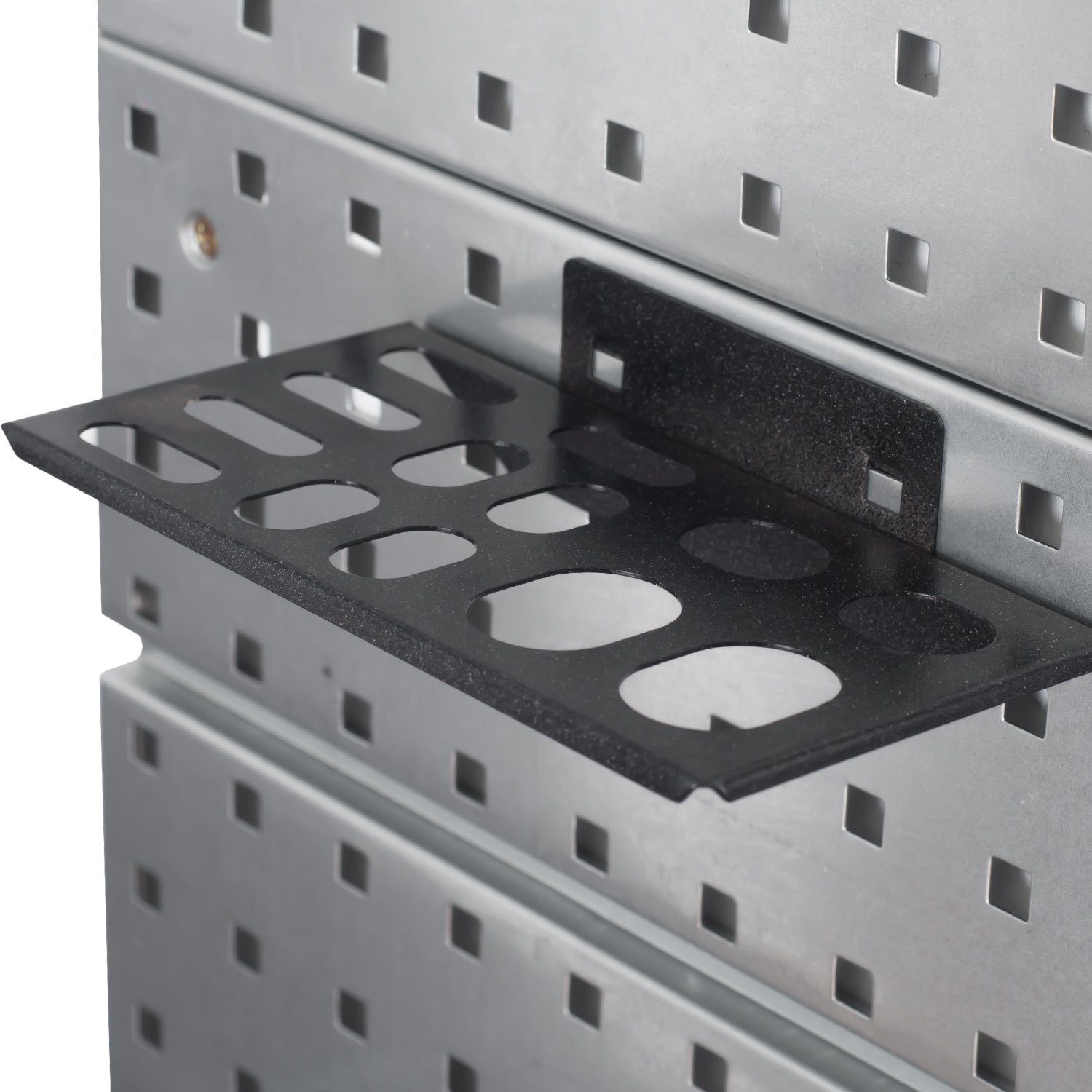 *BESTSELLER* Tool Wall Set of Metal Tool Holders with Perforated Wall Storage System, Tool Perforated Wall Shelf, Workshop Shelving Set