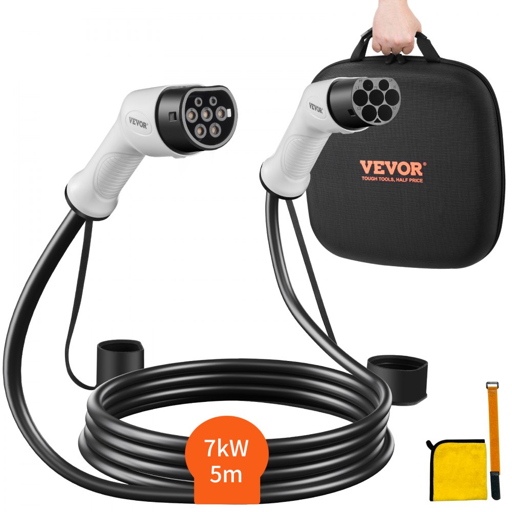 Type2 charging cable for electric car/hybrid EV charging cable E-car charging cable Wallbox 7kw TPU charging cable 5m cable length 1-phase AC 230V Type2 to Type2 Water/dustproof Compatible with all Type 2 models Type2 charging cable for electric car/hybrid EV charging cable E-car charging cable Wallbox 7kw TPU charging cable 5m cable length 1-phase AC 230V Type2 to Type2 Water/dustproof Compatible with all Type 2 models