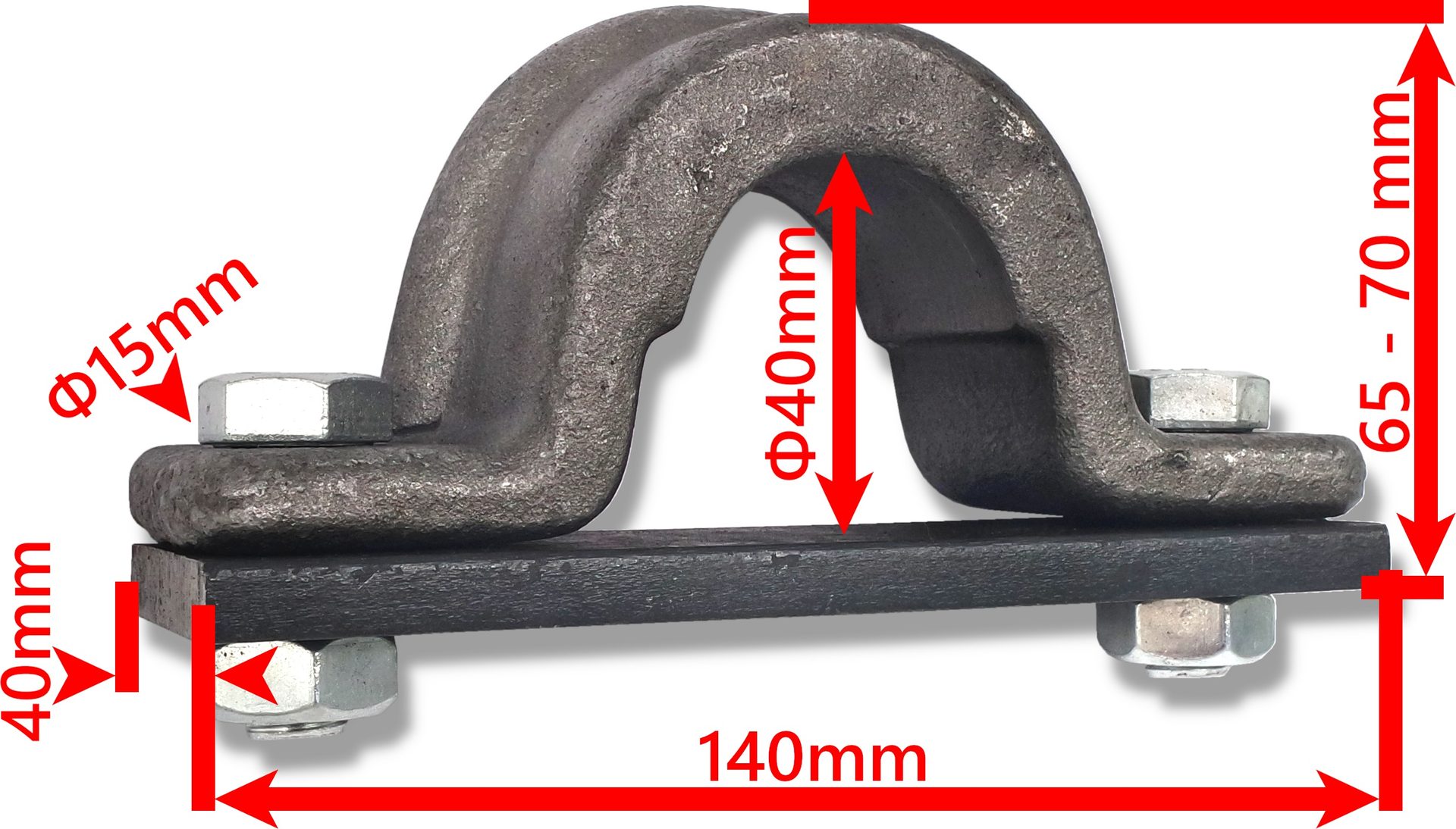 UCHWYT MOCUJĄCY SIŁOWNIKA FI 40-MM-GUSS-TELESKOP
