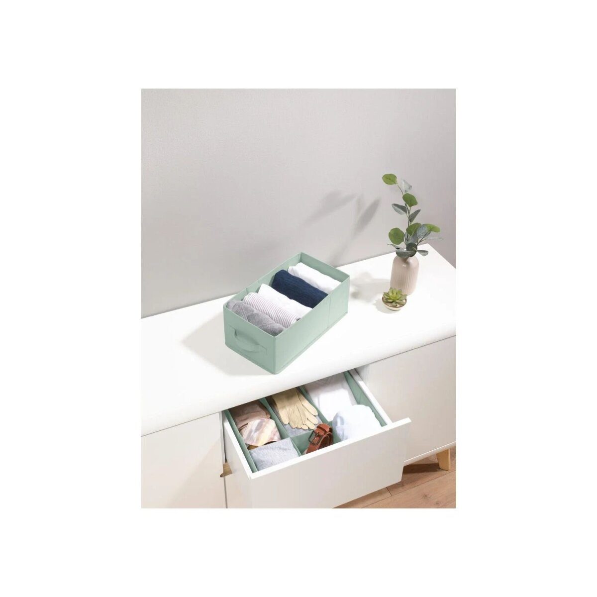 LIVARNO home storage box drawer organizer made of recycled material (drawer storage/green)
