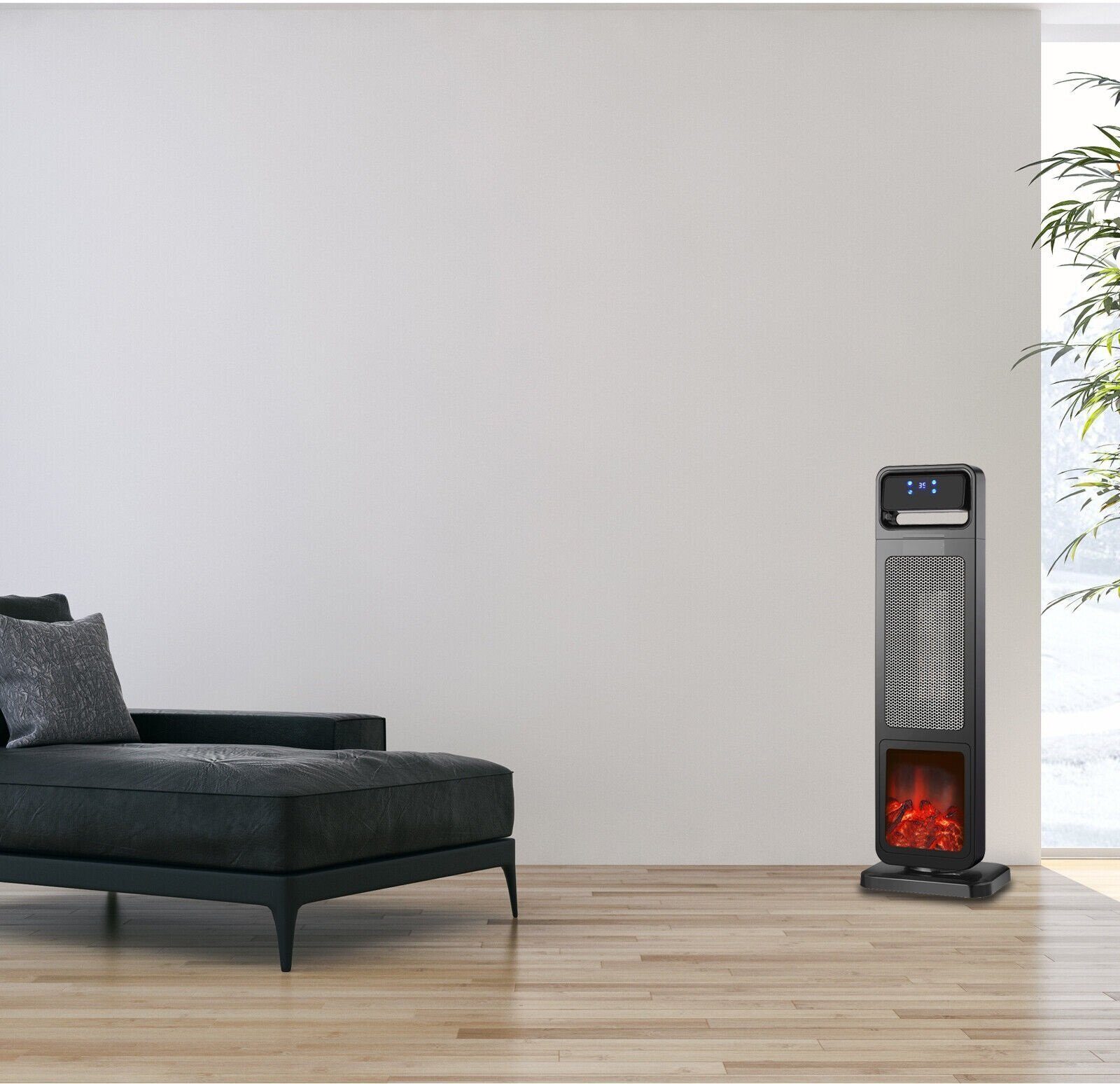 Ceramic heating tower, fan heater, fireplace heater