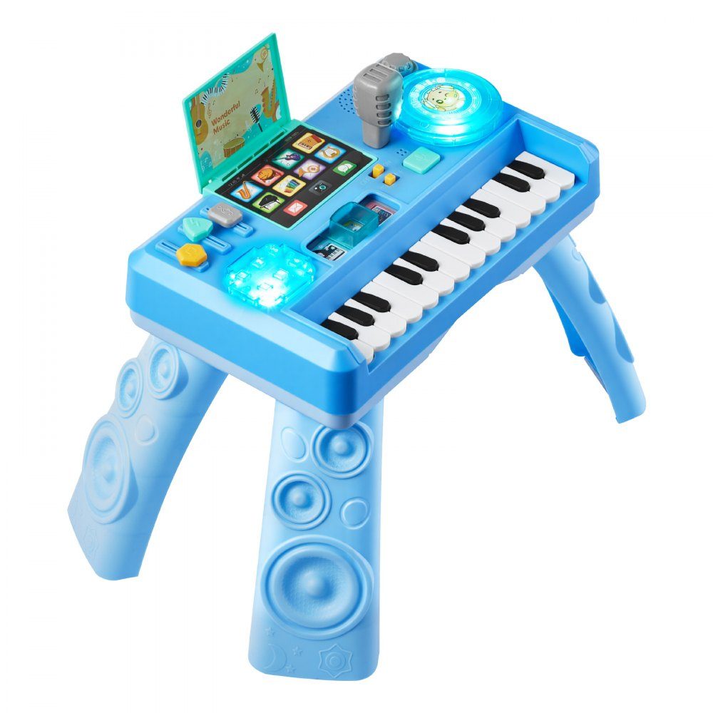 Table d'activité, table musicale avec 133 sources sonores, fonction d'enregistrement et platine DJ LED, table d'apprentissage pour enfants, table de jeu interactive pour anniversaires, cadeau pour enfants de 6 mois et plus
