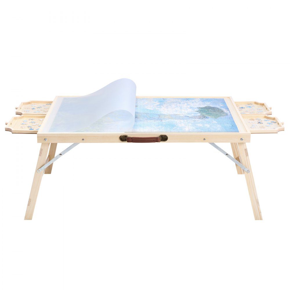 1500 Piece Puzzle Board with 4 Drawers Cover and Folding Legs Portable Puzzle Table (865x635mm) Puzzle Accessories for Adults Puzzle Storage System Puzzle Boards