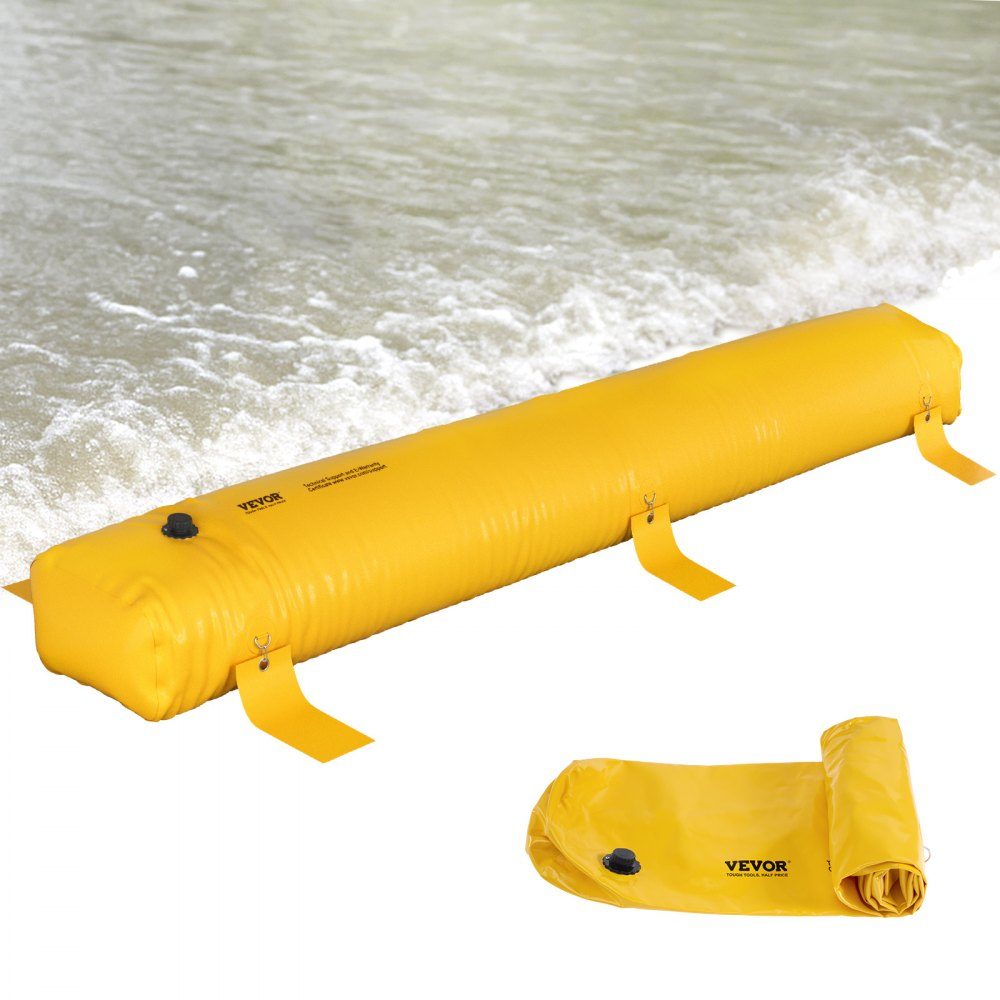 Flood Bags, Reusable PVC Water Drain Pipes, Lightweight, with Excellent Waterproof Effect, Used for Doors, Garages, Yellow