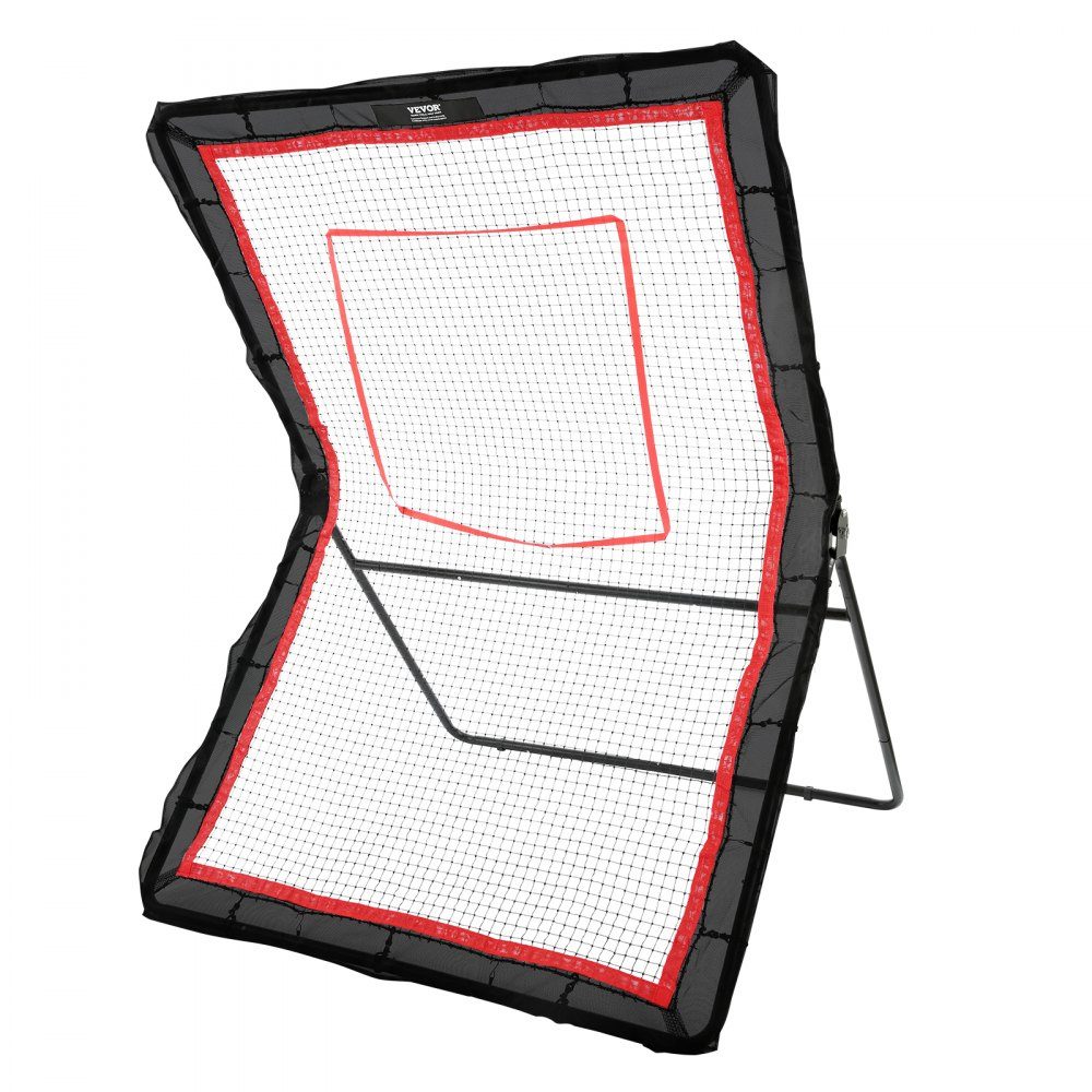 Hinterhof-Lacrosse-Rebounder, 1,5 x 2,1 m, Volleyball-Rebound-Netz, Pitchback, Throwback, Baseball, Softball, Return-Trainingsbildschirm, verstellbarer Winkel, Schießübungs-Trainingswand mit Zielscheibe