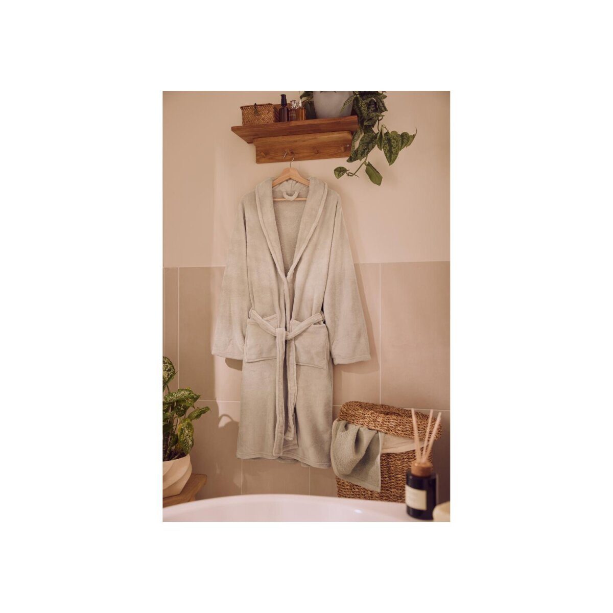 LIVARNO® Damen-/Herrenbademantel, M, Beige