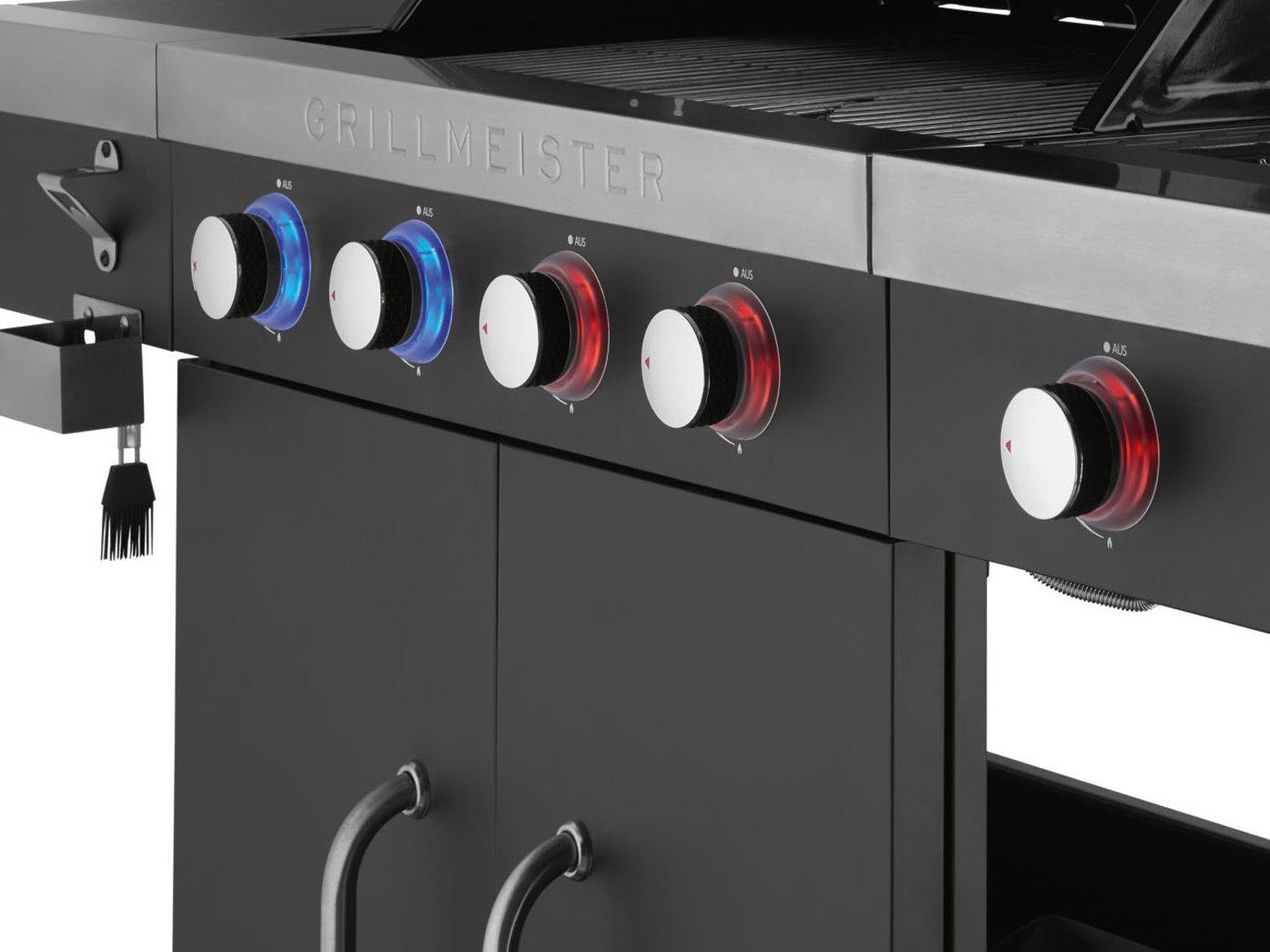 BBQ GRILLMEISTER gril à gaz 4 plus 1 brûleur