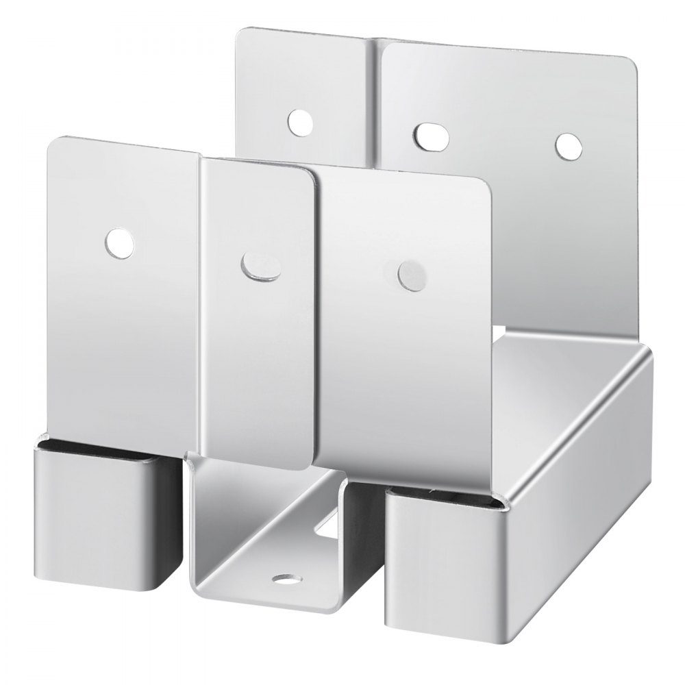 Supports de poteaux, 10 pièces, dimensions intérieures 89,6x90,5 mm pour poteaux 88,9x88,9 mm, ancrage de poteau en béton, pied de poteau en acier au carbone avec une hauteur d'espacement de 25,4 mm, pour pergolas et terrasses en béton